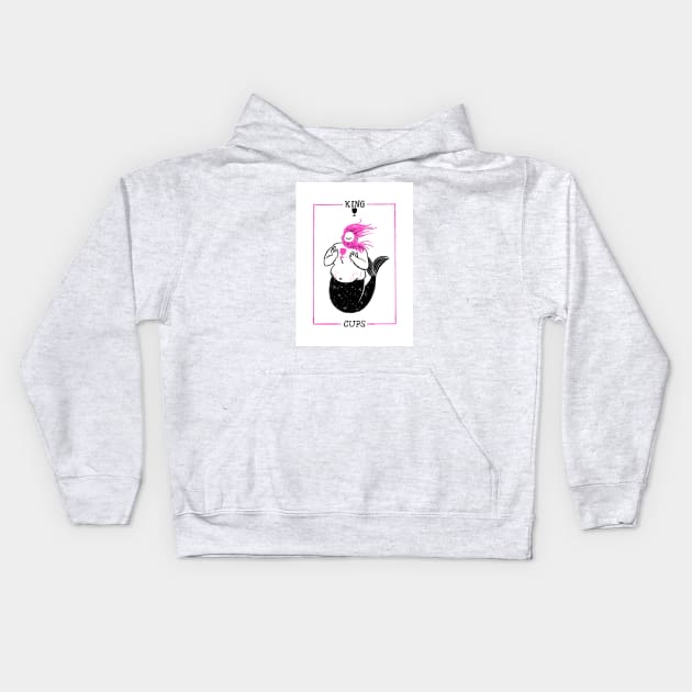 King of cups Kids Hoodie by seaeyedraw